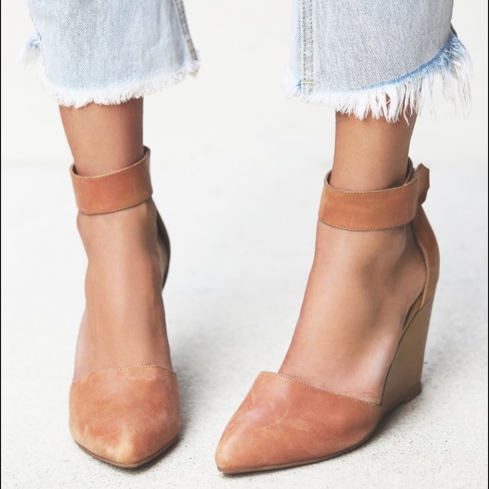 Jeffery Campbell Nubuck Pointed Toe Wedge